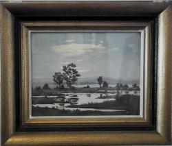 olej na papíře,pod sklem č.53a 41 x 34