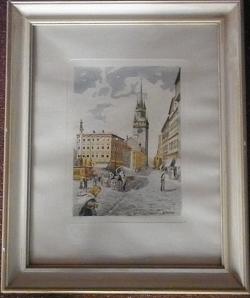 akvarel pod sklem č. 26 a 30x18